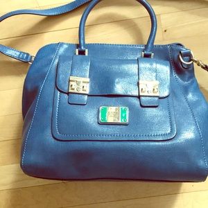 Guess handbag. Blue faux leather